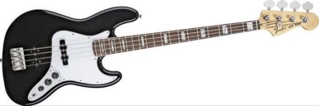 Imagem do Fender Jazz Bass, modelo lançado em 1960 e que fez sucesso no mundo do Rock a partir de 1967