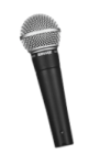 Imagem ilustrativa do modelo de microfone dinâmico popularmente utilizado