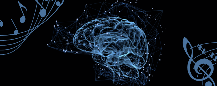 imagem ilustrativa do cérebro do músico e as ligações que acontecem com o incentivo da música