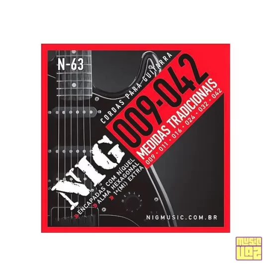 Encordoamento para Guitarra NIG N63 .009