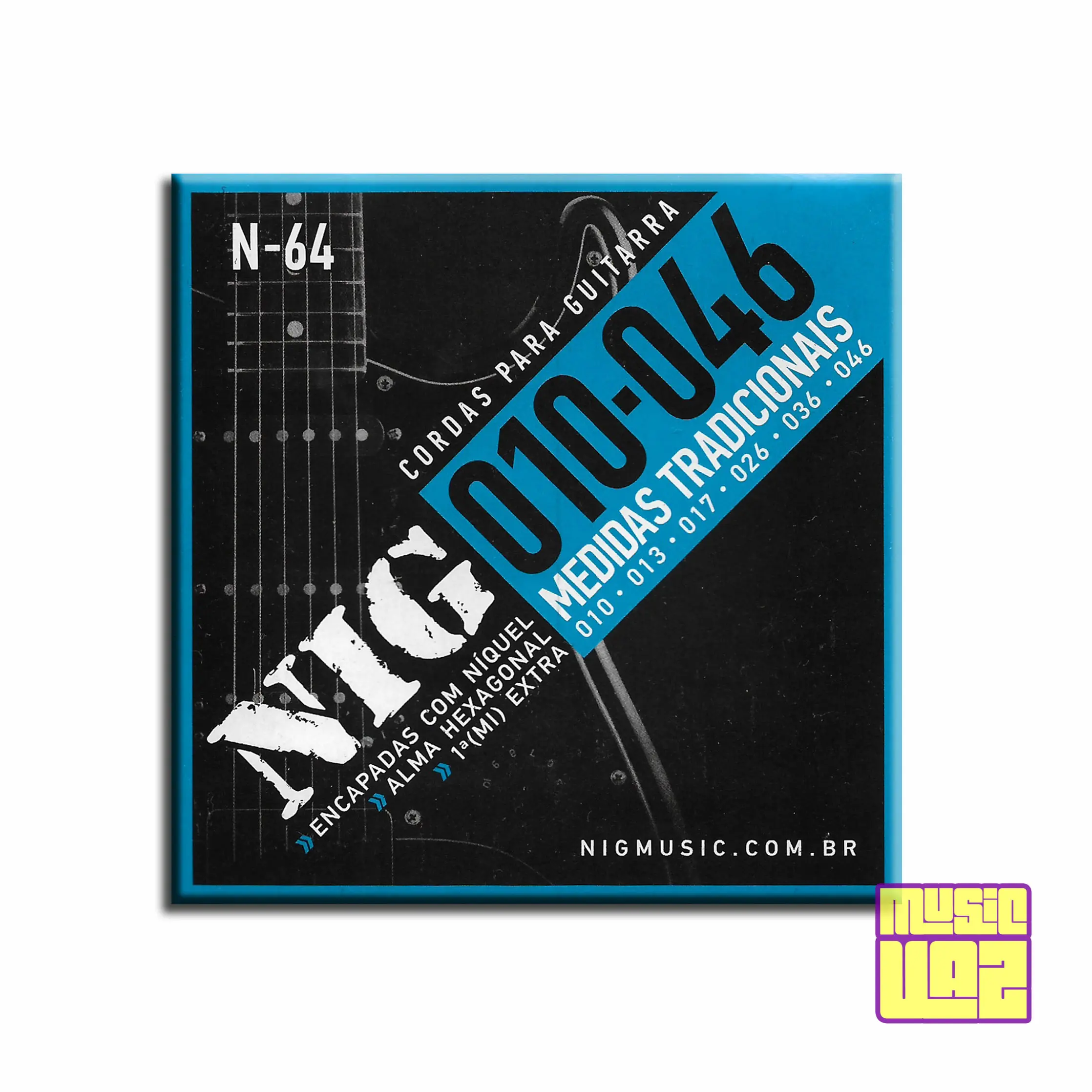 Encordoamento Guitarra NIG 010 N64 Frente-5