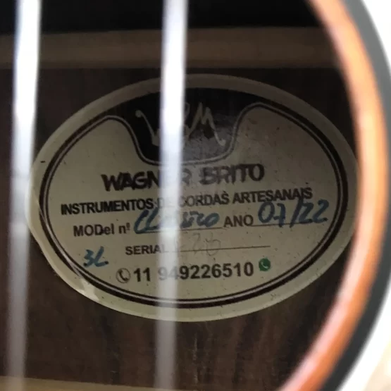 Cavaco Eletroacústico WBM Wagner Brito Luthier Modelo Clássico - Imagem 8