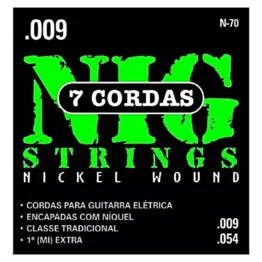 Encordoamento NIG N70 009 Guitarra 7 Cordas