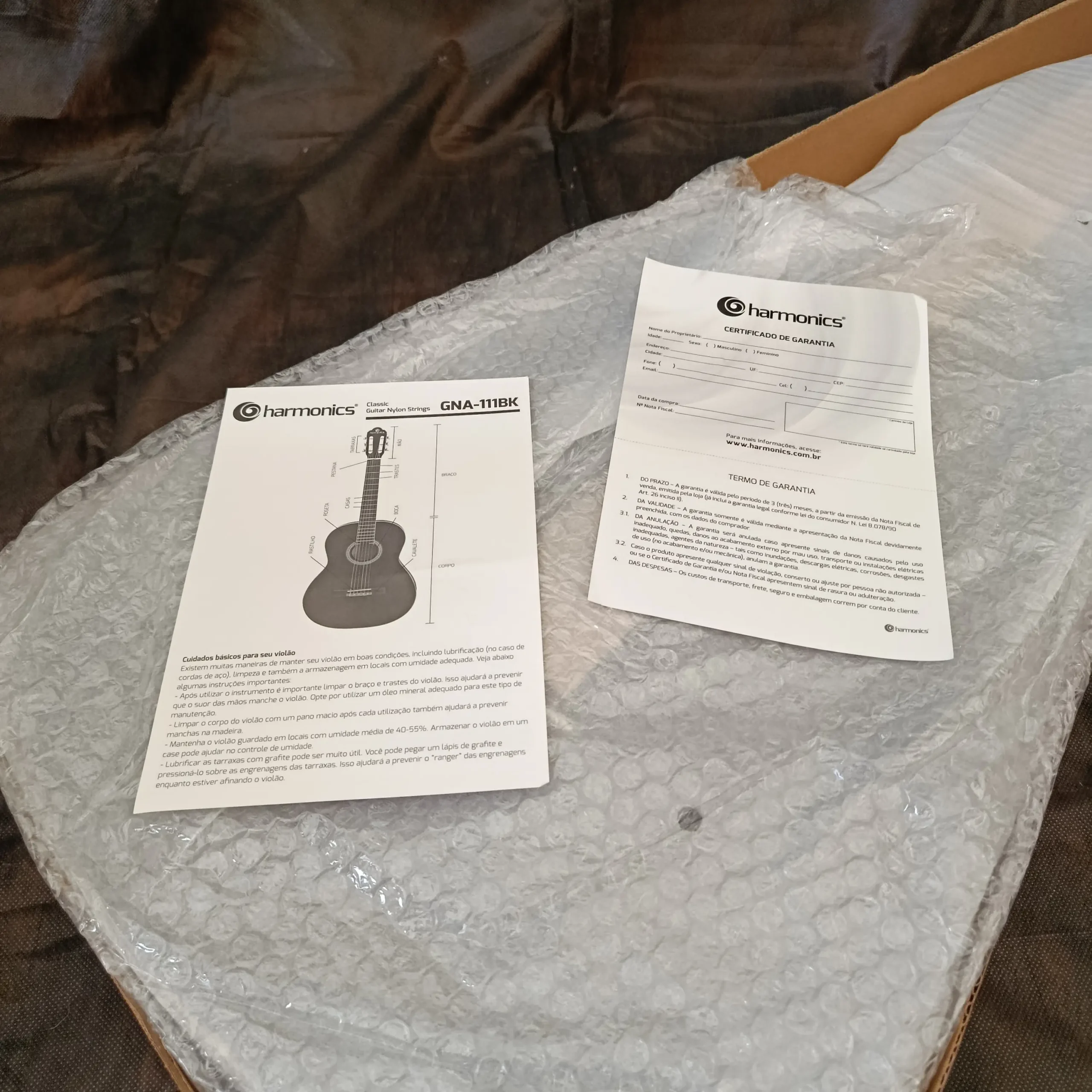 Violão Nylon Harmonics GNA111 Acústico Clássico Preto Produto Novo - Imagem 14